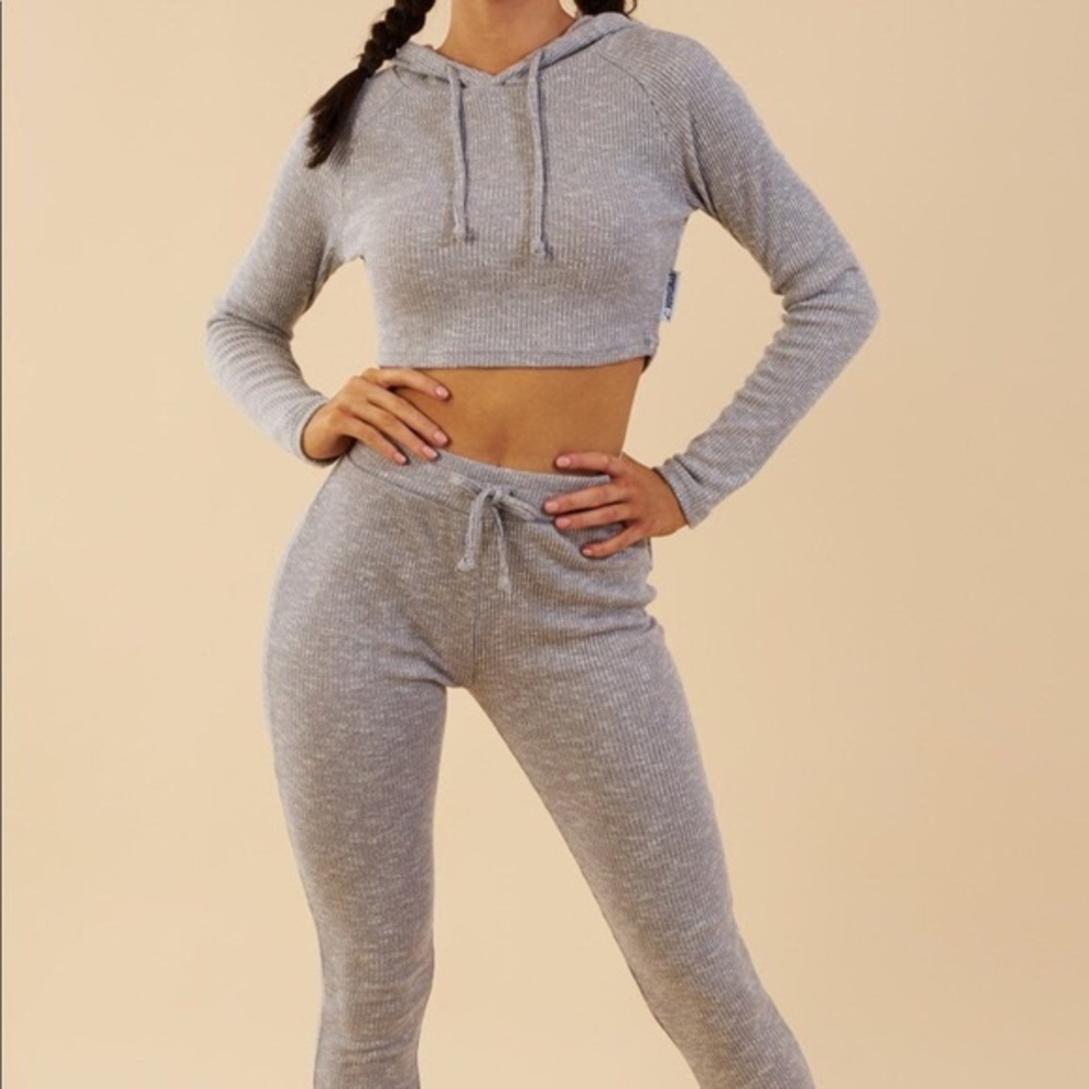 Gymshark slounge set in Light Grey Marl